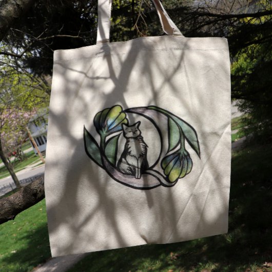 ムーンキャットフラワールナキャッツフローラムーンキャット トートバッグ