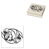 ムーンキャットフラワールナキャッツフローラムーンキャット ラバースタンプ (押印)