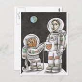 「ムーンキャット」 ポストカード (正面/裏面)