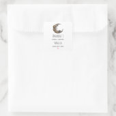 ムーンキャンドル顔事業の美しいビジネス スクエアシール (バッグ)