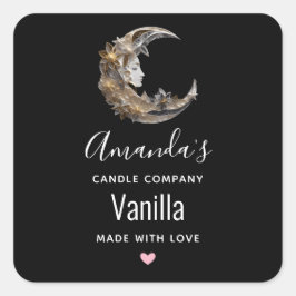 ムーンキャンドル顔事業の美しいビジネス スクエアシール