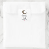 ムーンキャンドル顔事業の美しいビジネス スクエアシール (バッグ)