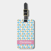 ムーンクラウドスターフェイクズ金ゴールドのパーソナライズ ラゲッジタグ (正面縦)