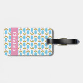 ムーンクラウドスターフェイクズ金ゴールドのパーソナライズ ラゲッジタグ (裏面横)