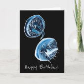 ムーンクラゲの水彩画 カード (正面)