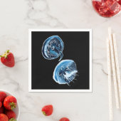 ムーンクラゲの水彩画 スタンダードカクテルナプキン (インサイチュ)