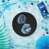 ムーンクラゲの水彩画 ペーパープレート (パーティー)