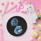 ムーンクラゲの水彩画 ペーパープレート (パーティー)