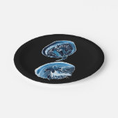 ムーンクラゲの水彩画 ペーパープレート (アングル)