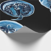 ムーンクラゲの水彩画 ラッピングペーパー (角)