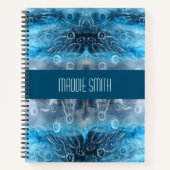 ムーンクラゲろうけつ染めプリント ノートブック (正面)