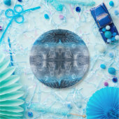 ムーンクラゲろうけつ染めプリント ペーパープレート (パーティー)