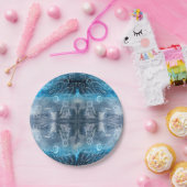 ムーンクラゲろうけつ染めプリント ペーパープレート (パーティー)