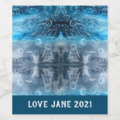 ムーンクラゲろうけつ染めプリント ワインラベル (シングルラベル)