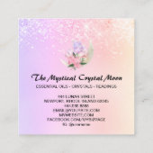 *~*ムーンクリスタルフローラピグラデーションーチピンクグリッター  スクエア名刺 (裏面)