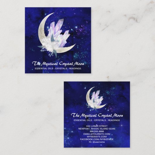 *~*ムーンクリスタルフローラブークエスト スクエア名刺 (正面/裏面)