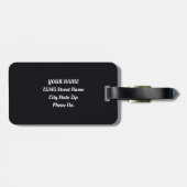 ムーンクリムゾンレッドホワイトウルフ ラゲッジタグ (裏面横)