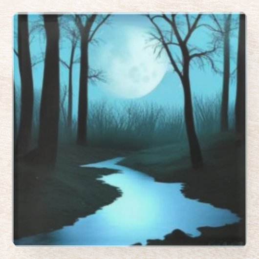 ムーンクリークコースター ガラスコースター (正面)