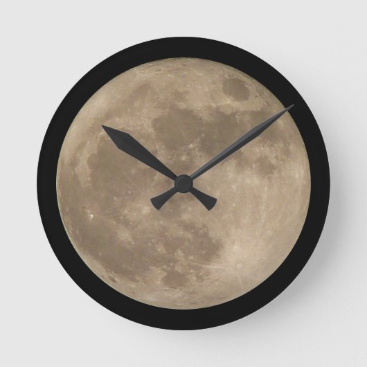 ムーンクロックフルムーンウォールクロック&デコール ラウンド壁時計 (正面)