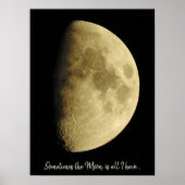 ムーンクローズアップ写真と引用文 ポスター (正面)