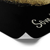 ムーンクローズアップ写真と引用文 ポスター (角)