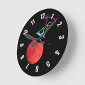 ムーングラバースタントスクーターライダー ラウンド壁時計 (傾斜)