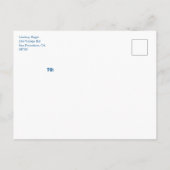 ムーングローボホモダンかわいいカスタム赤ちゃんシャワー インビテーションポストカード (裏面)