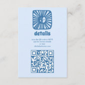 ムーングローボホモダンかわいいカスタムQRベビーシャワー エンクロージャーカード (正面)