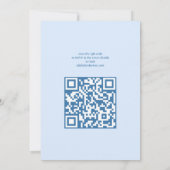 ムーングローボホモダンかわいいカスタムQRベビーシャワー 招待状 (裏面)