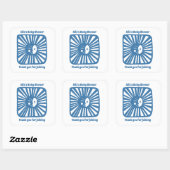 ムーングローボホモダンかわいい赤ちゃんシャワーカスタム スクエアシール (シート)