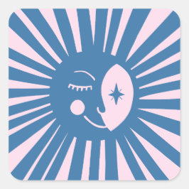 ムーングローボホモダンかわいい赤ちゃんシャワーカスタム スクエアシール