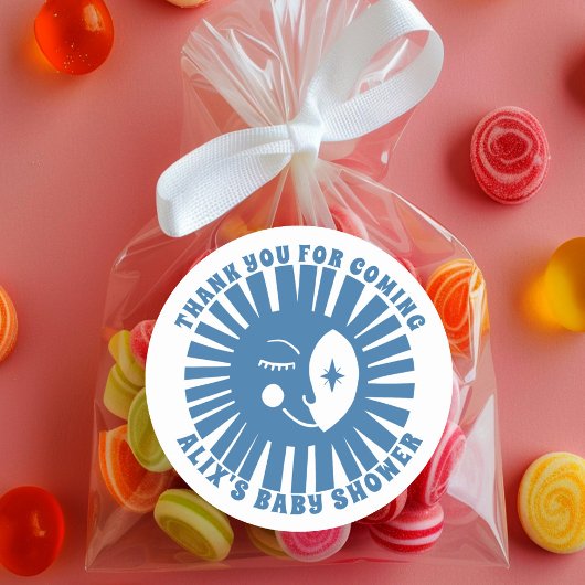 ムーングローボホモダンかわいい赤ちゃんシャワーカスタム ラウンドシール