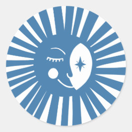 ムーングローボホモダンかわいい赤ちゃんシャワーカスタム ラウンドシール