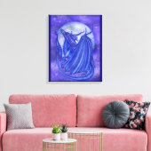 「ムーングロー」ドラゴンファンタジーby Renee Lavoie キャンバスプリント (インサイチュ (リビング))