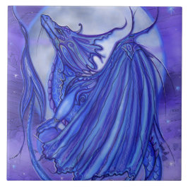 「ムーングロー」ドラゴンファンタジーby Renee Lavoie タイル