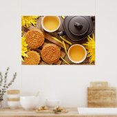 ムーンケーキと茶中国の、中秋フェスティバル2 ポスター (キッチン)