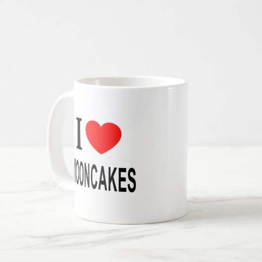 ムーンケ❤️ーキ大好きムーンケーキハート コーヒーマグカップ (正面左)