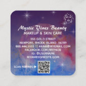 *~*ムーンコズミックネブラプラント女神フローラQR スクエア名刺 (裏面)