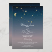 ムーンコンステレーションゴールドフォイル結婚式招待状 招待状 (正面/裏面)