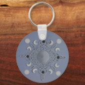 ムーンサイクル – ケルト結び目模様 キーホルダー (正面)