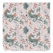 ムーンサンと動物かわいいパステルピンクと緑