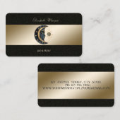 ムーンサン金ゴールドブラックヨガスタジオ 名刺 (正面/裏面)