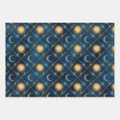 ムーンサン&スターラッピング紙シート ラッピングペーパーシート (正面3)