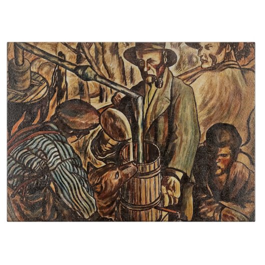 ムーンシナーがホワイト稲妻ウイスキー酒を作る カッティングボード (正面)