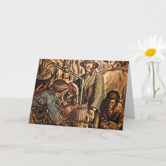 ムーンシナーがホワイト稲妻ウイスキー酒を作る カード (小さな植物)