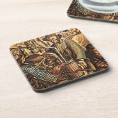 ムーンシナーがホワイト稲妻ウイスキー酒を作る コースター (左側)