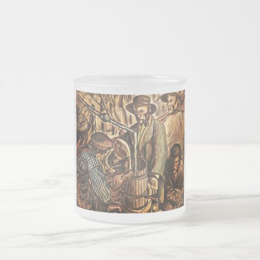 ムーンシナーがホワイト稲妻ウイスキー酒を作る フロストグラスマグカップ (中央)