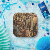 ムーンシナーがホワイト稲妻ウイスキー酒を作る ペーパープレート (パーティー)