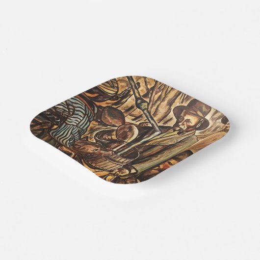 ムーンシナーがホワイト稲妻ウイスキー酒を作る ペーパープレート (傾斜あり)