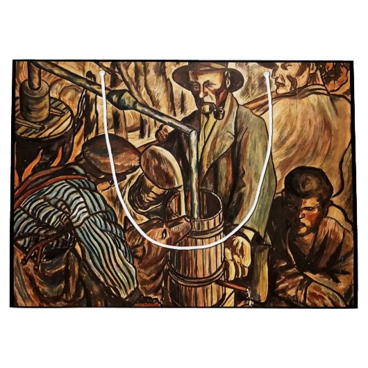 ムーンシナーがホワイト稲妻ウイスキー酒を作る ラージペーパーバッグ (正面)